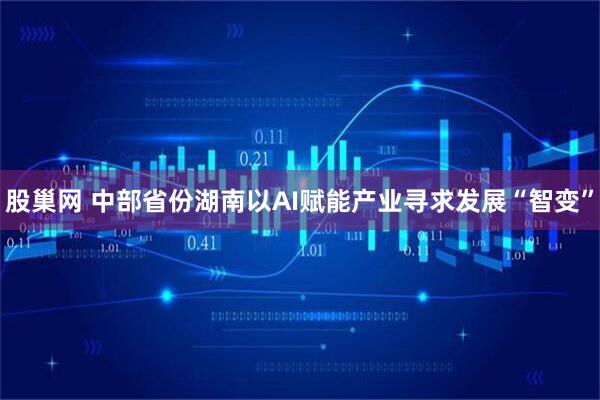 股巢网 中部省份湖南以AI赋能产业寻求发展“智变”
